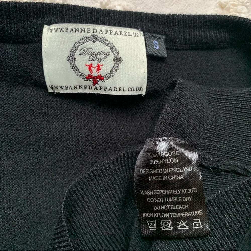 Banned Apparel Peacock Cropped Cardigan small - Picture 7 of 10